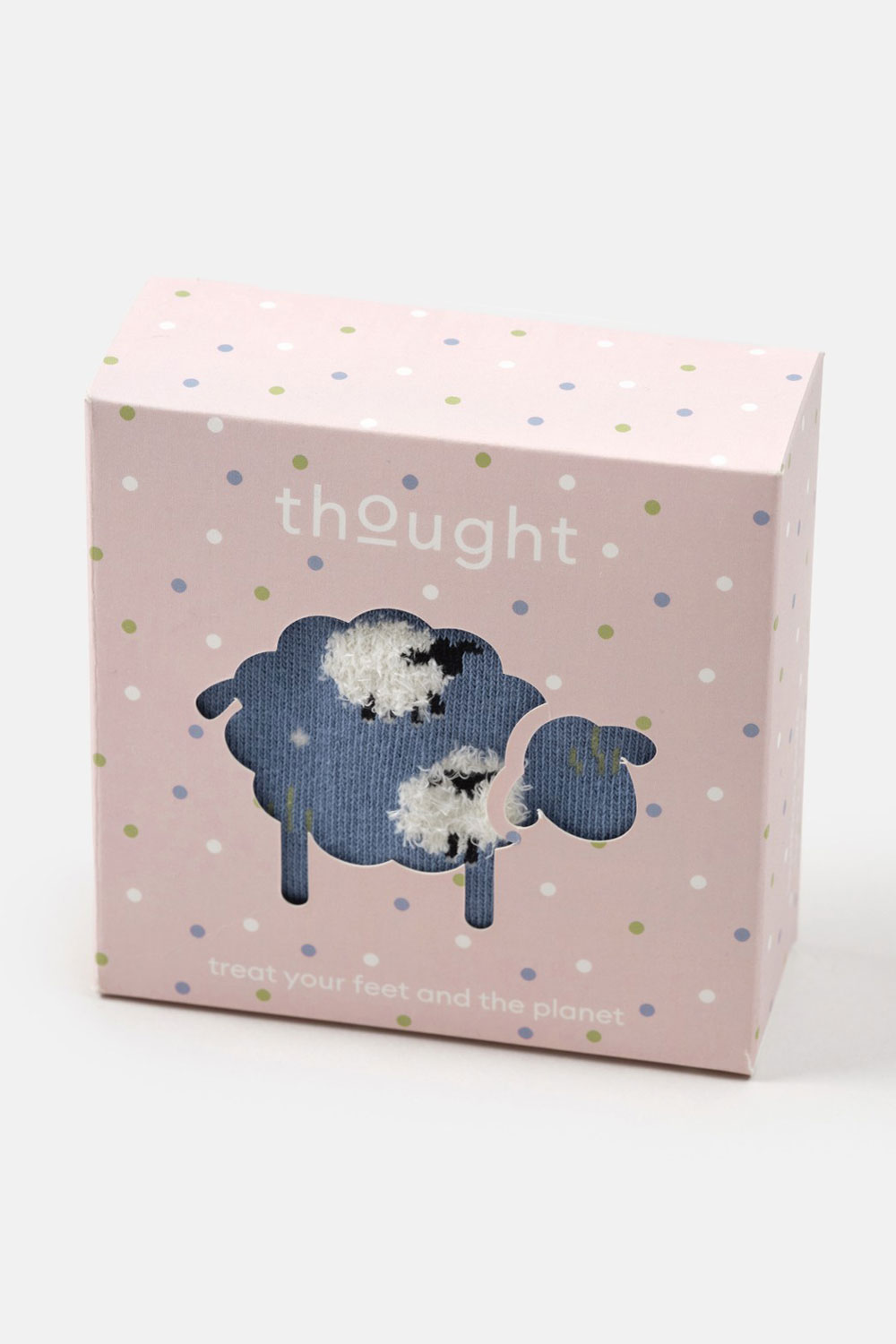 Cadeau doosje sokken schaap lila bamboo - Afbeelding 3