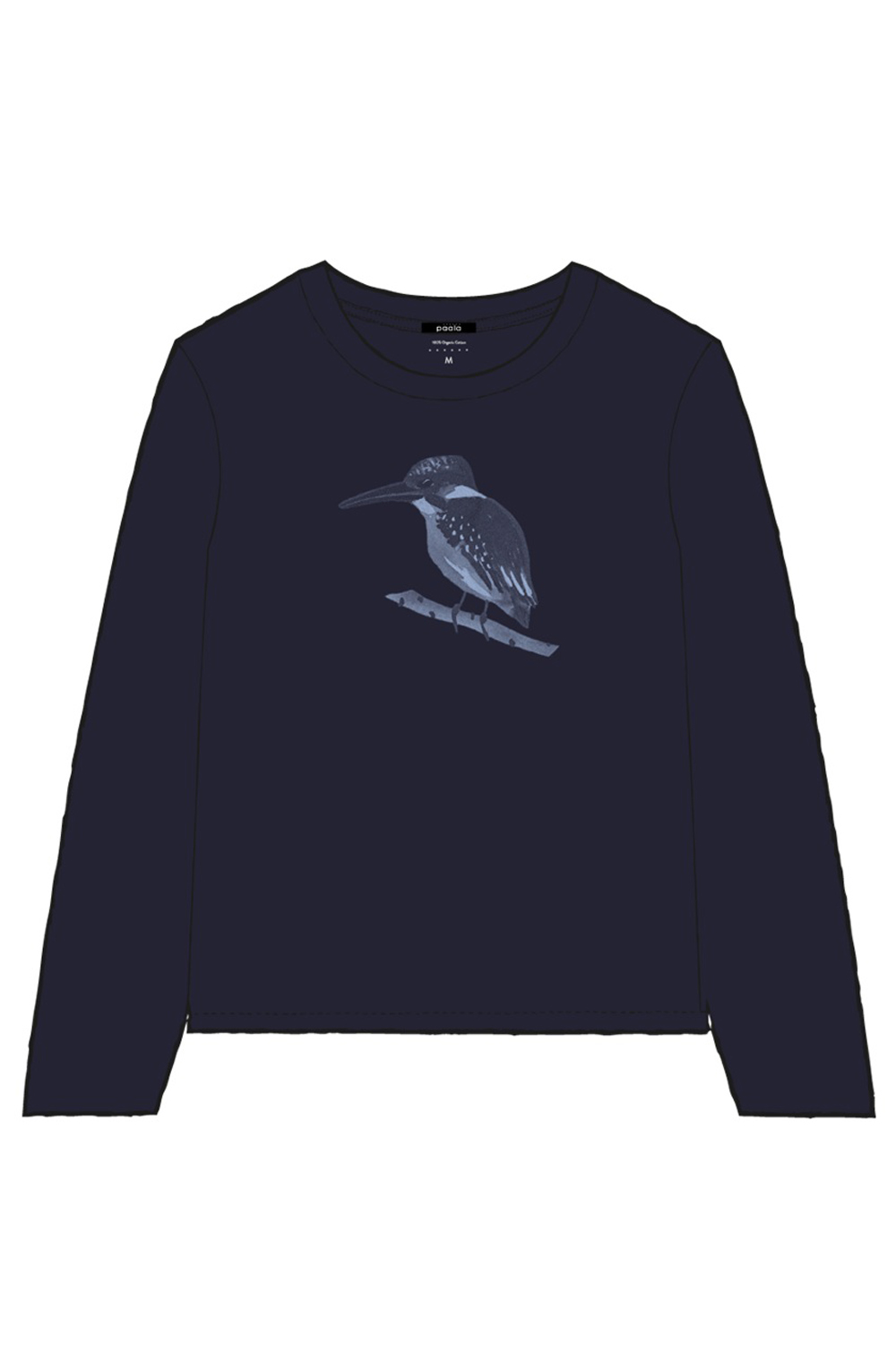 Longsleeve ijsvogel biokatoen