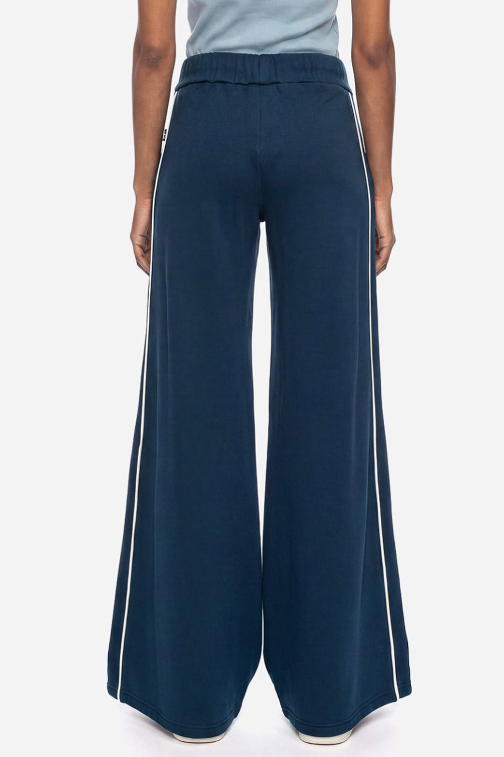 Tricot broek wijduitlopende pijp navy - Afbeelding 2