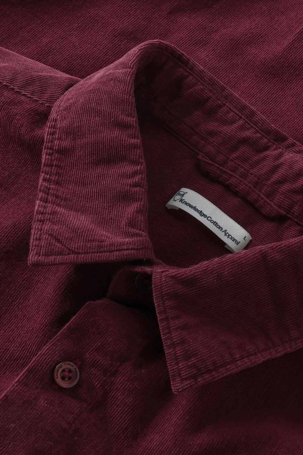 Bordeaux corduroy overhemd - Afbeelding 3