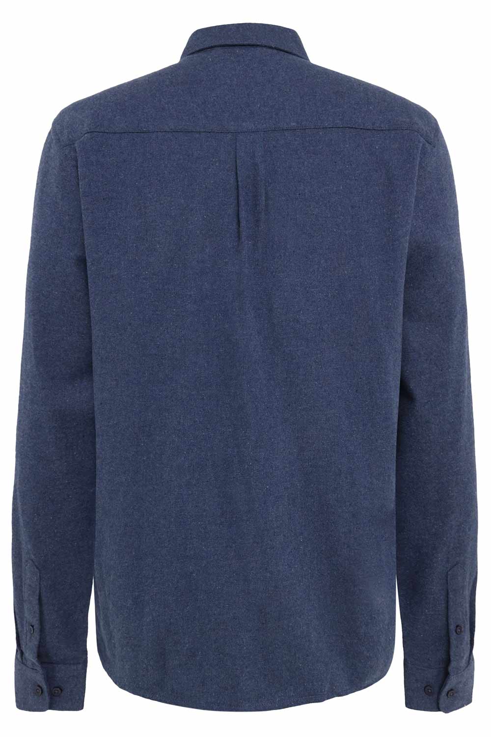 Flanellen overhemd blauw melange - Afbeelding 2
