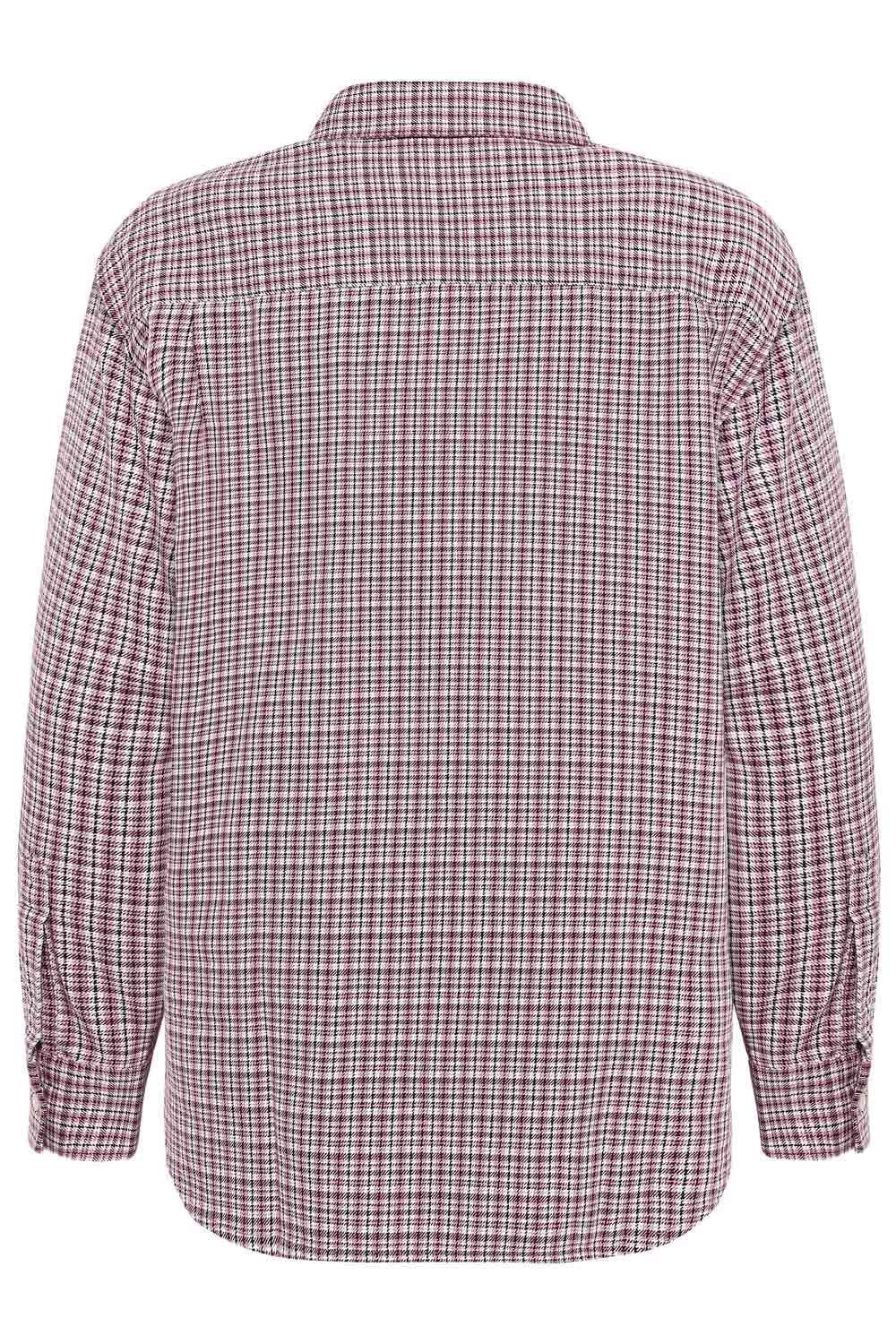 Geruite overhemdblouse roze - Afbeelding 3