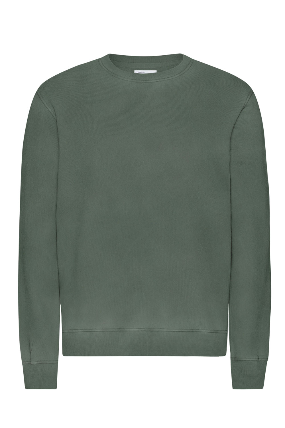 Sweater biokatoen donkergrijs-groen