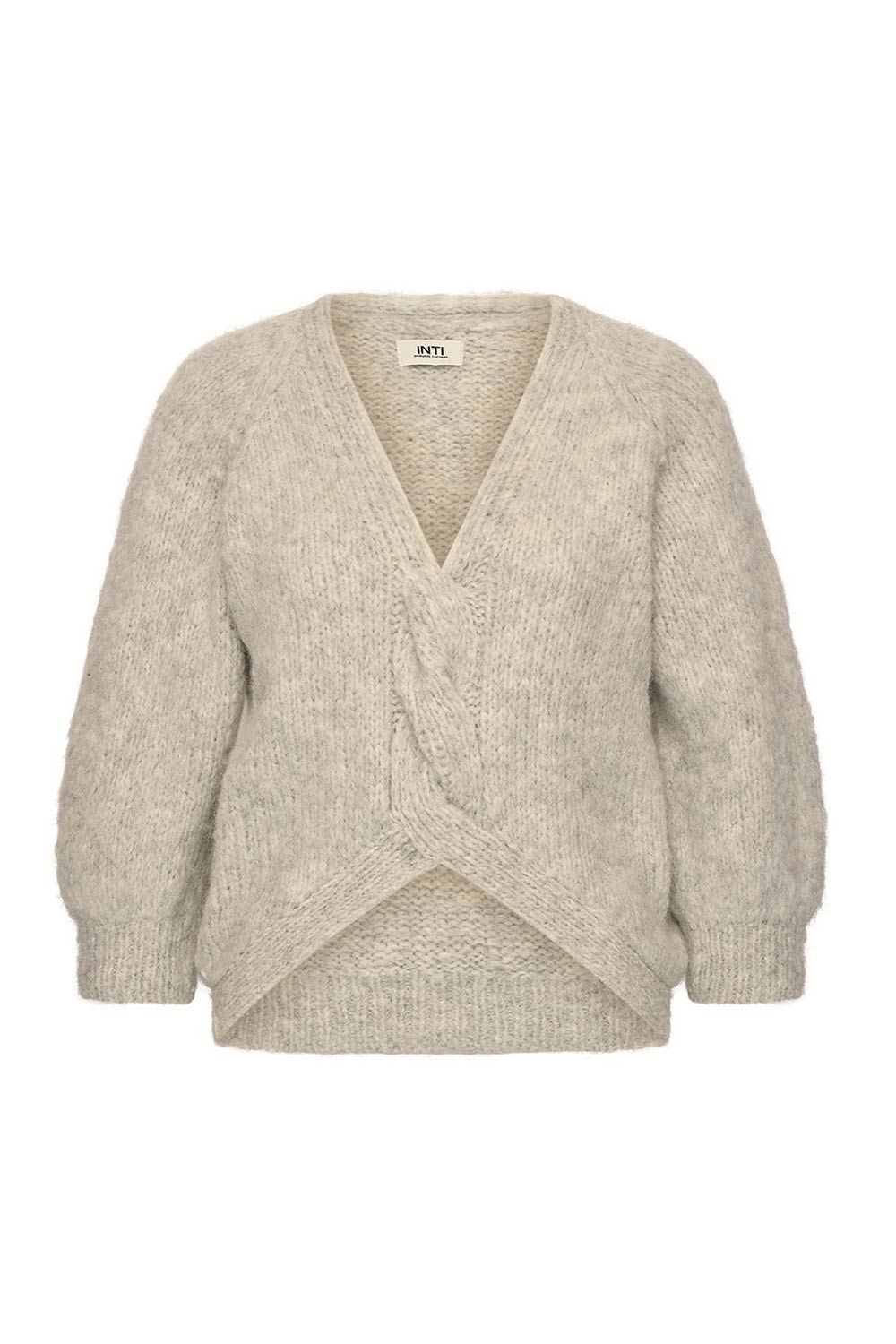 Zilvergrijze trui van baby alpaca