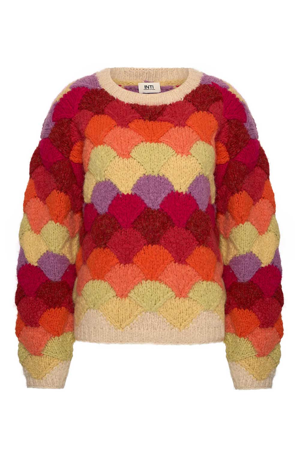 Kleurige trui van baby alpaca