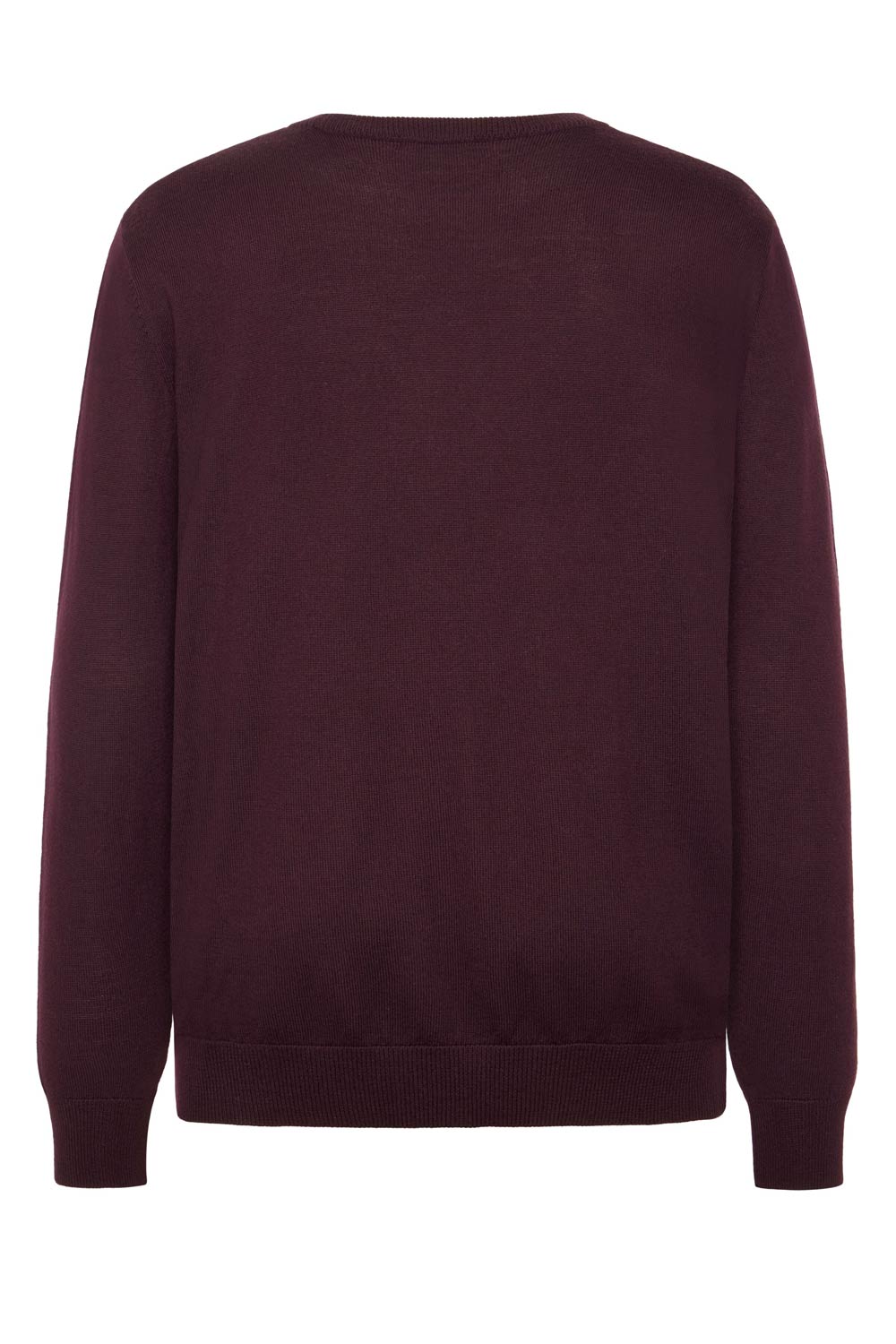 Aubergine trui merinowol - Afbeelding 2