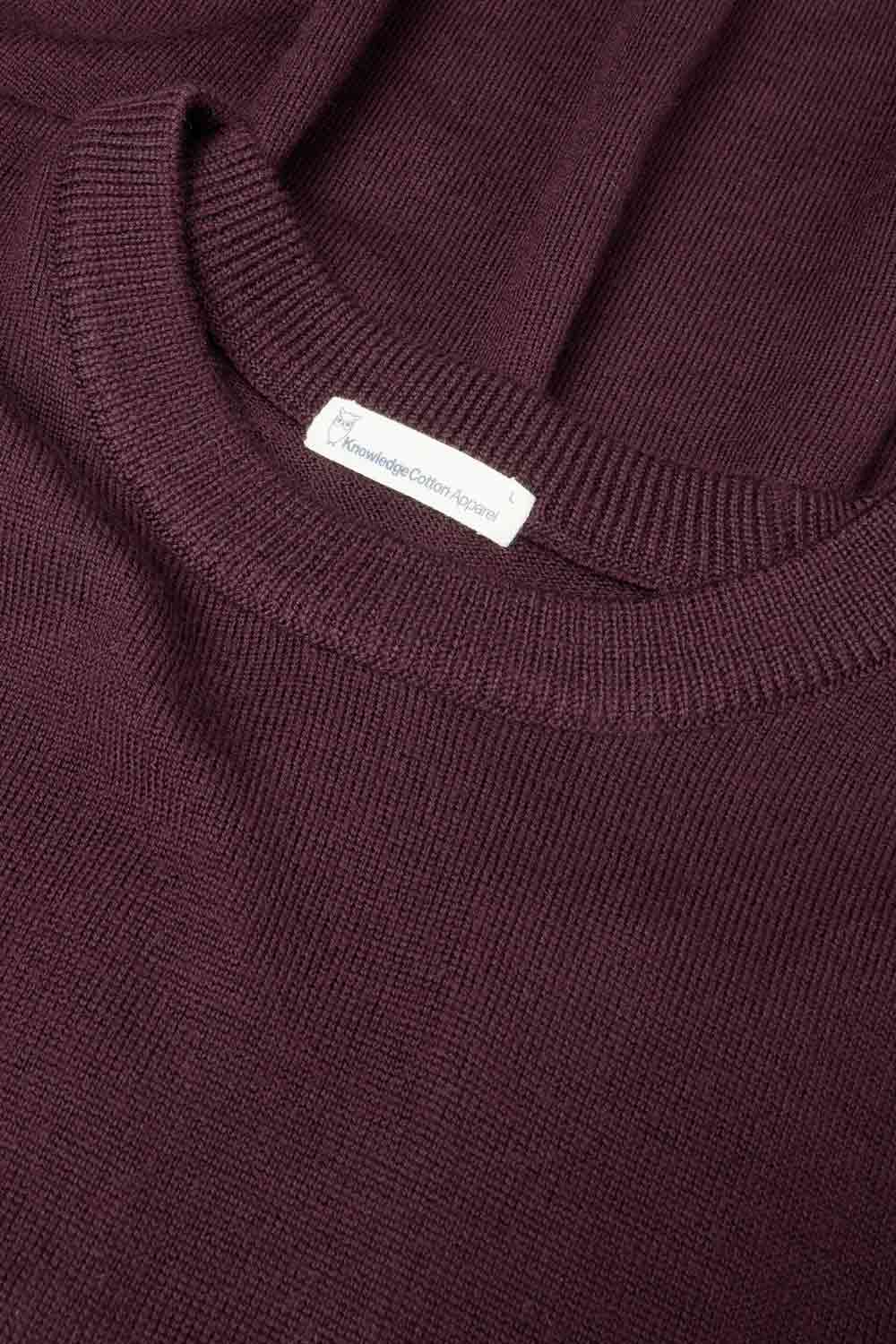 Aubergine trui merinowol - Afbeelding 3
