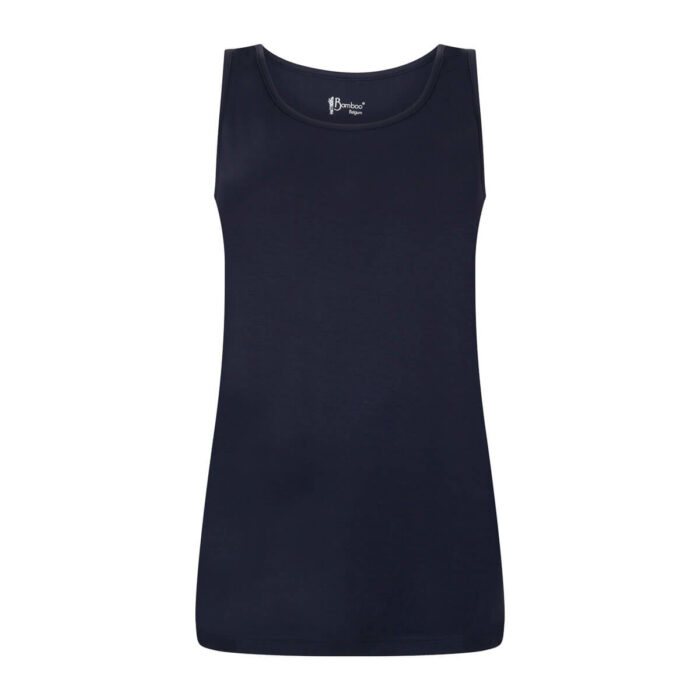 Bamboe hemd donkerblauw
