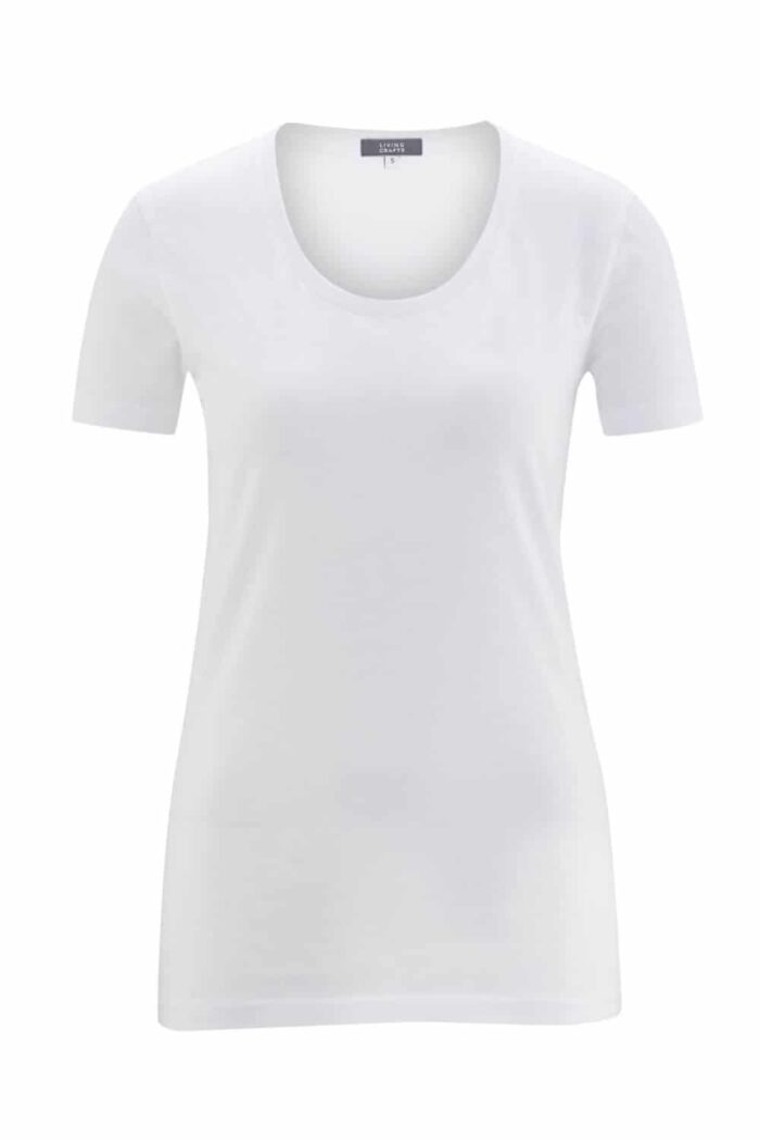Dames t-shirt 100% biokatoen wit