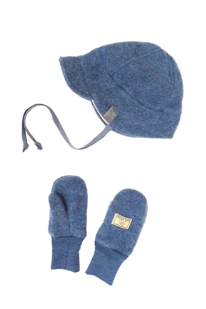 Kinderwant wolfleece blauw