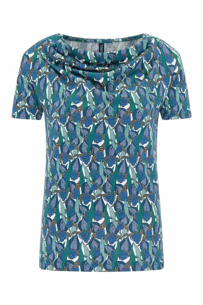 T-shirt watervalhals orchidee