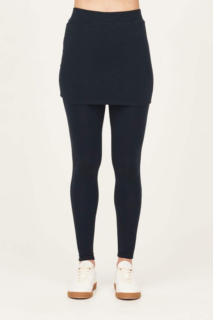 Donkerblauwe legging met rokje