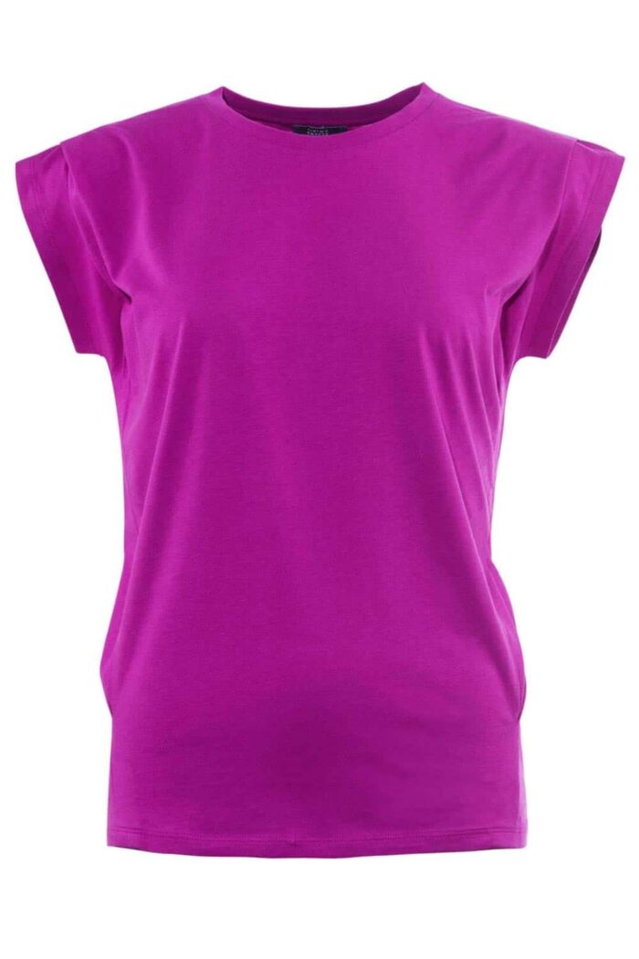 Shirt met aangeknipte mouw roze