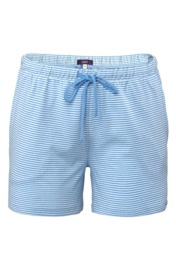 Pyjama short lichtblauw gestreept