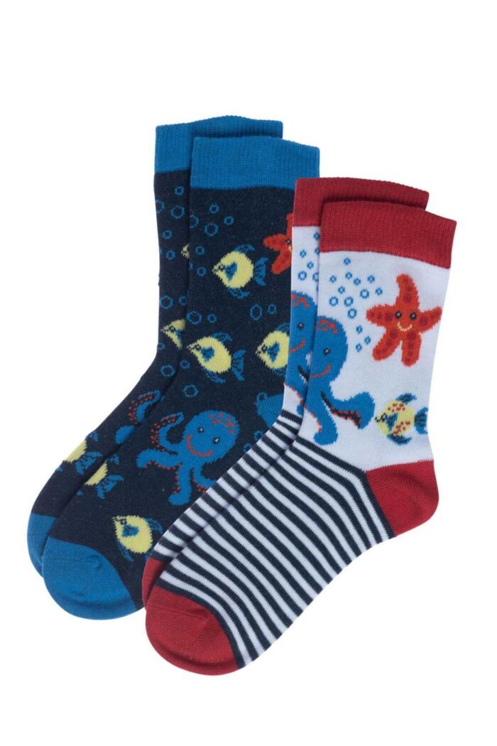 Kindersokken 2-pack ocean life