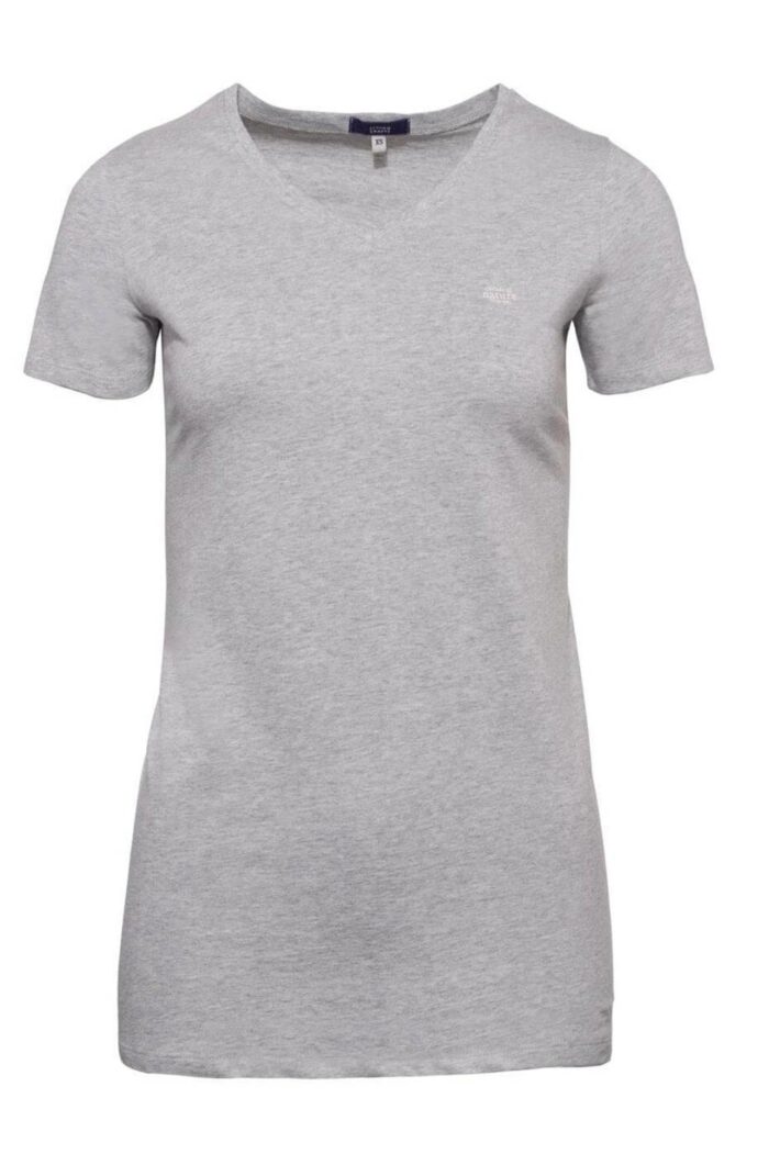 Effen slaap-t-shirt v-hals Grijs