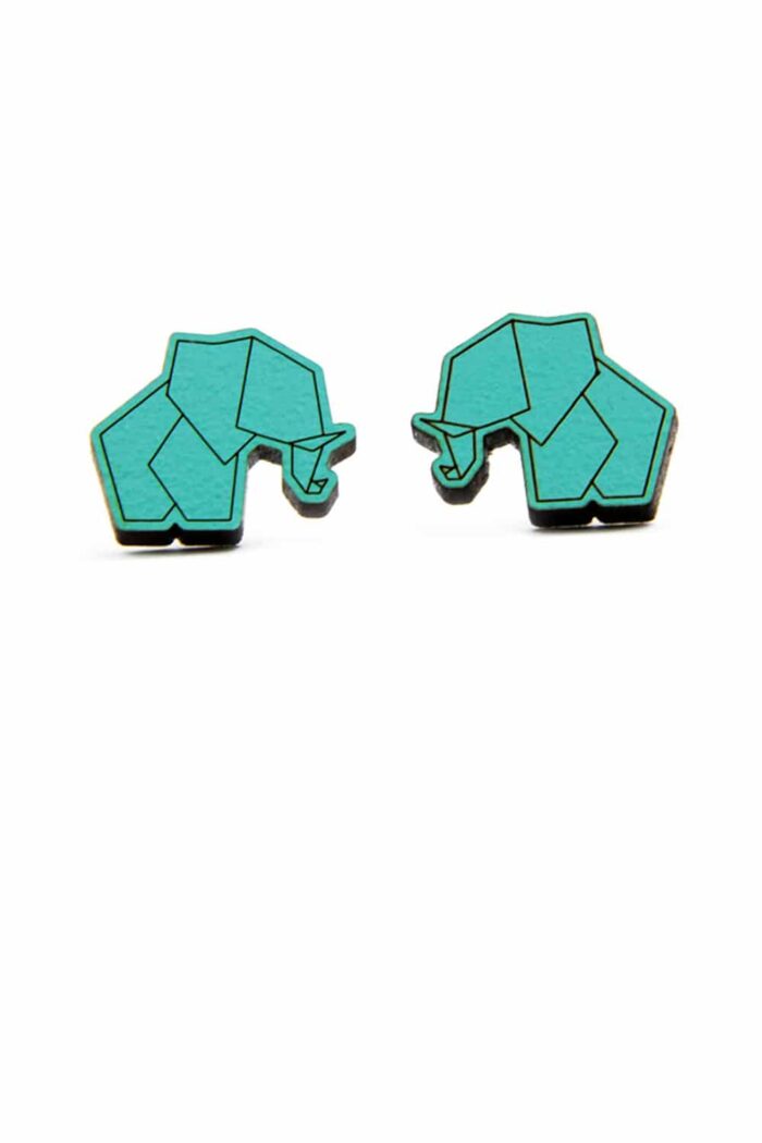 Oorbelsteker olifant aqua