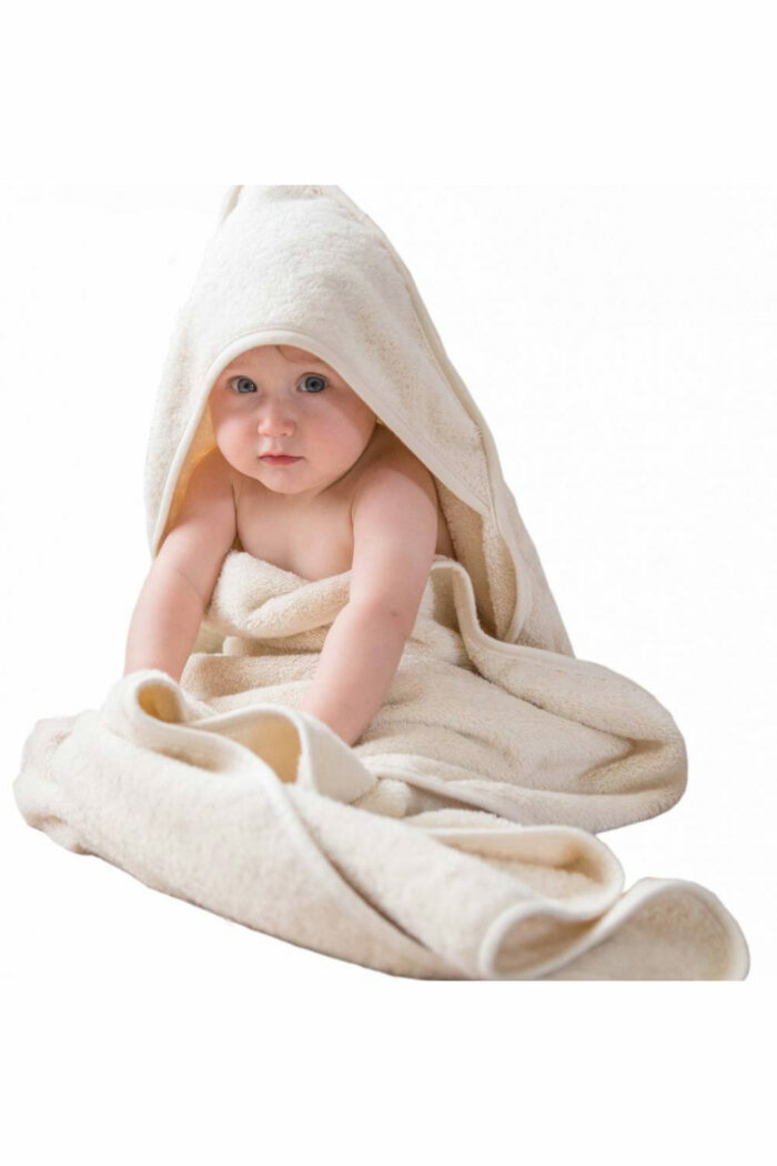 Baby badcape naturel