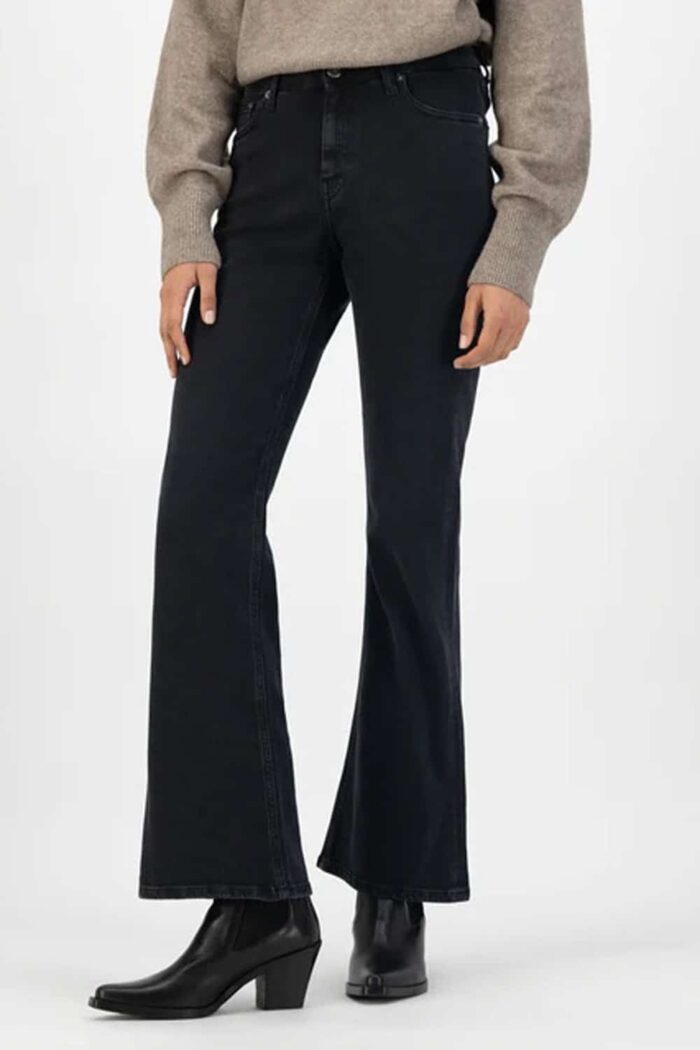 Flared jeans antraciet Stone Black