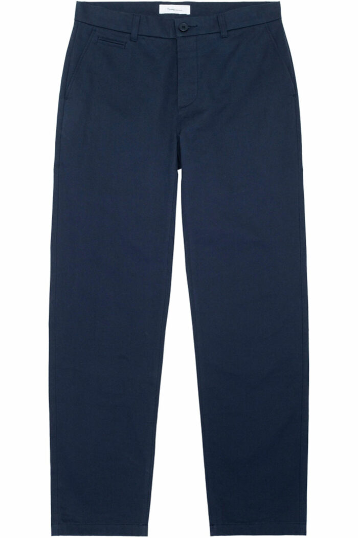 Chinobroek 100% biokatoen donkerblauw - Afbeelding 3