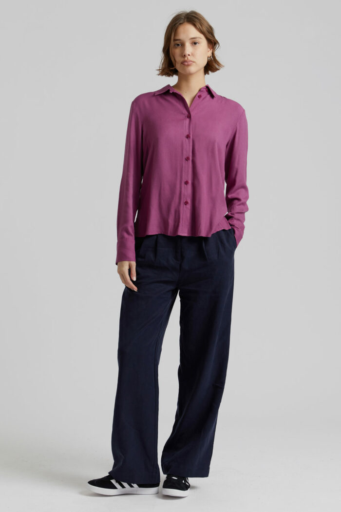 Blouse viscose paars - Afbeelding 2