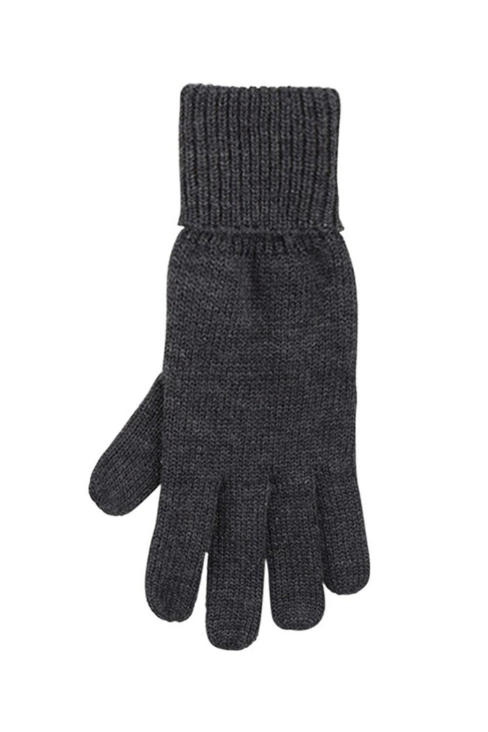 Handschoenen merinowol antraciet grijs
