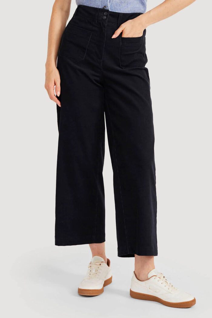Ribbroek culotte zwart