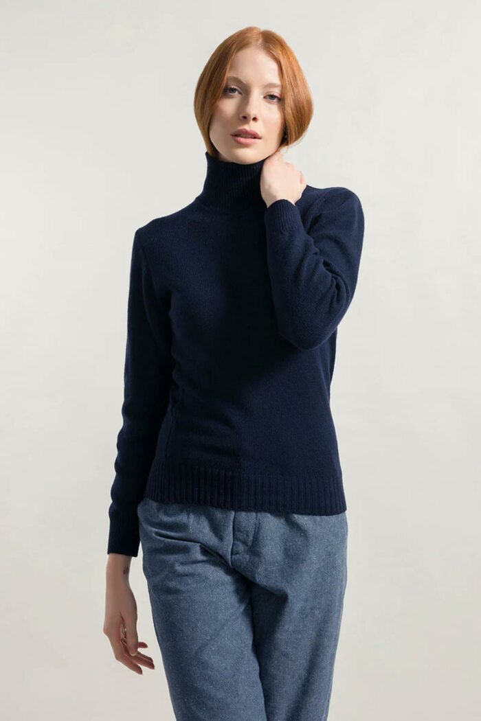 Coltrui recycled kasjmier donkerblauw - Afbeelding 3