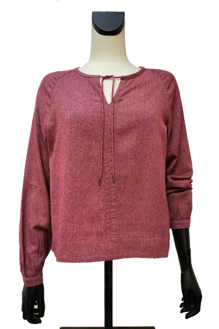 Blouse rood gemêleerd flanel - Afbeelding 2