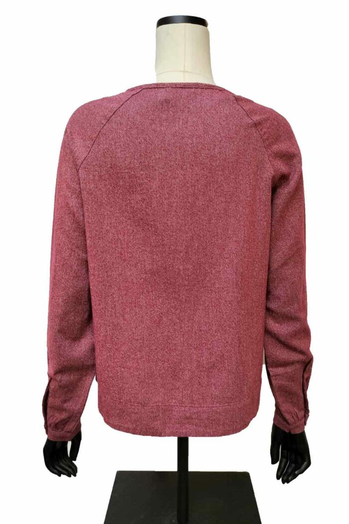 Blouse rood gemêleerd flanel - Afbeelding 3