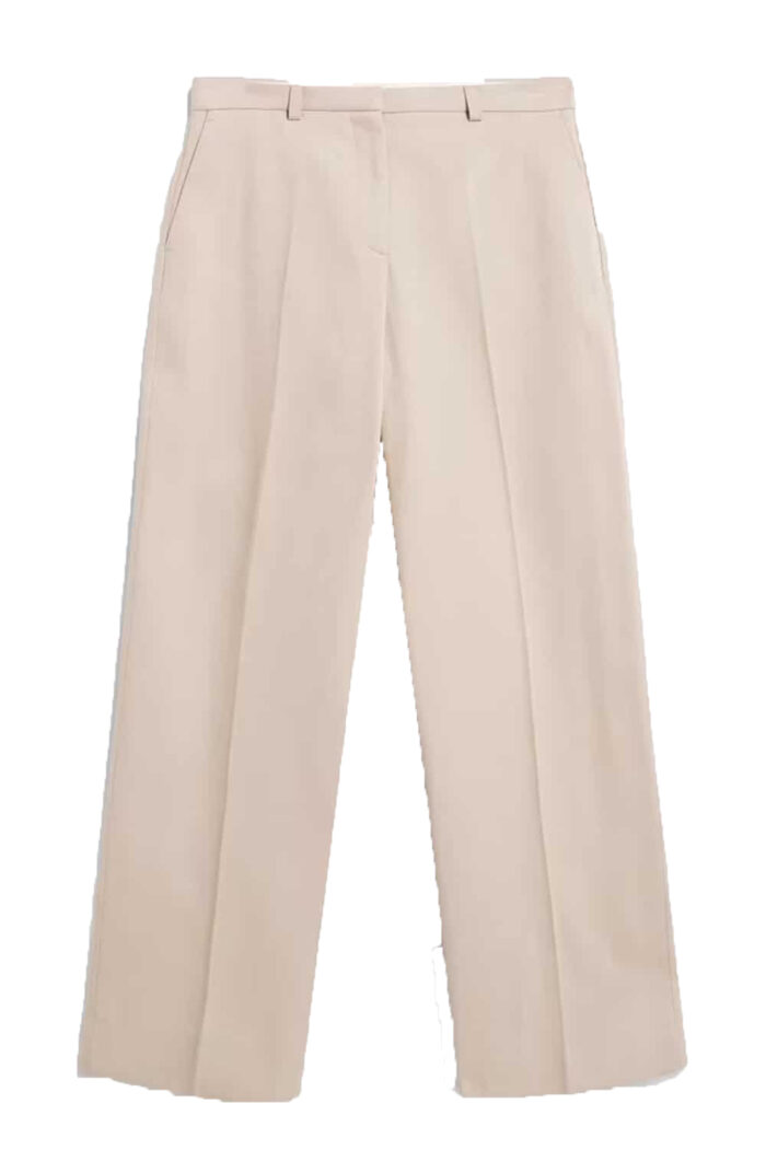 Pantalon wijde pijp zandkleur - Afbeelding 3