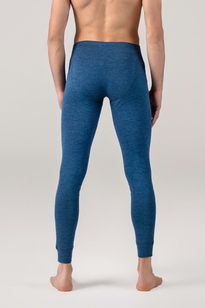 Lange onderbroek wol katoen jeansblauw - Afbeelding 3