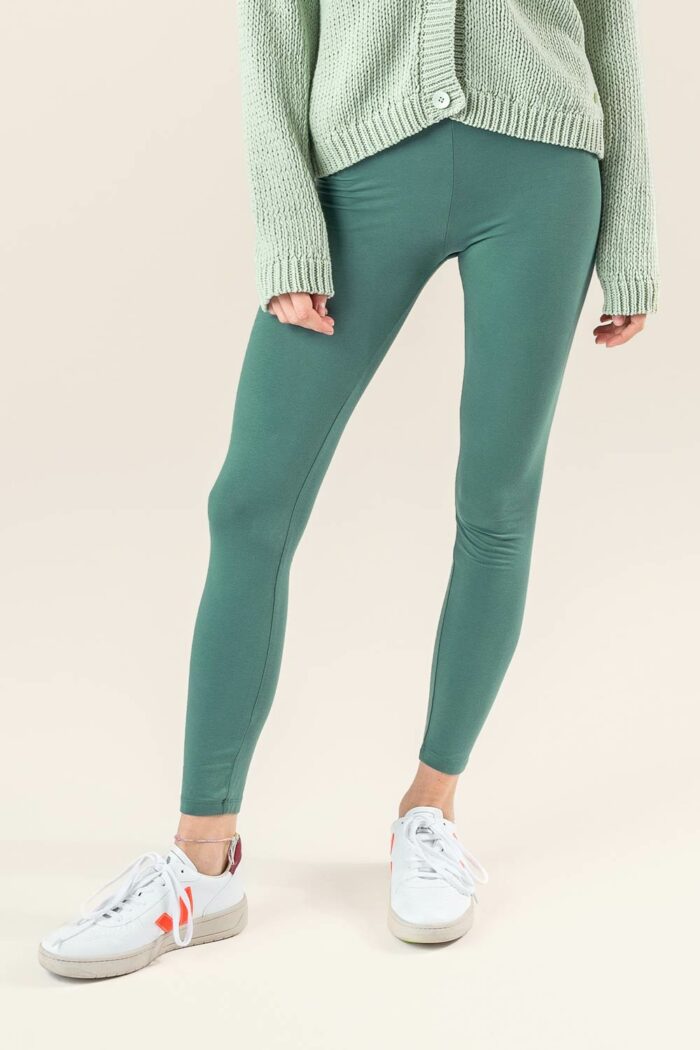 Legging biokatoen zeegroen - Afbeelding 2