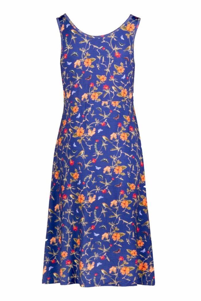 Mouwloze jurk overslag bloemenprint - Afbeelding 2