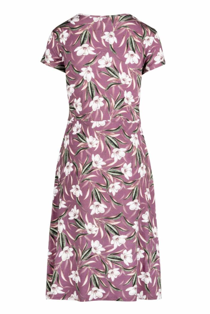 Jurk overslag magnolia aubergine - Afbeelding 2