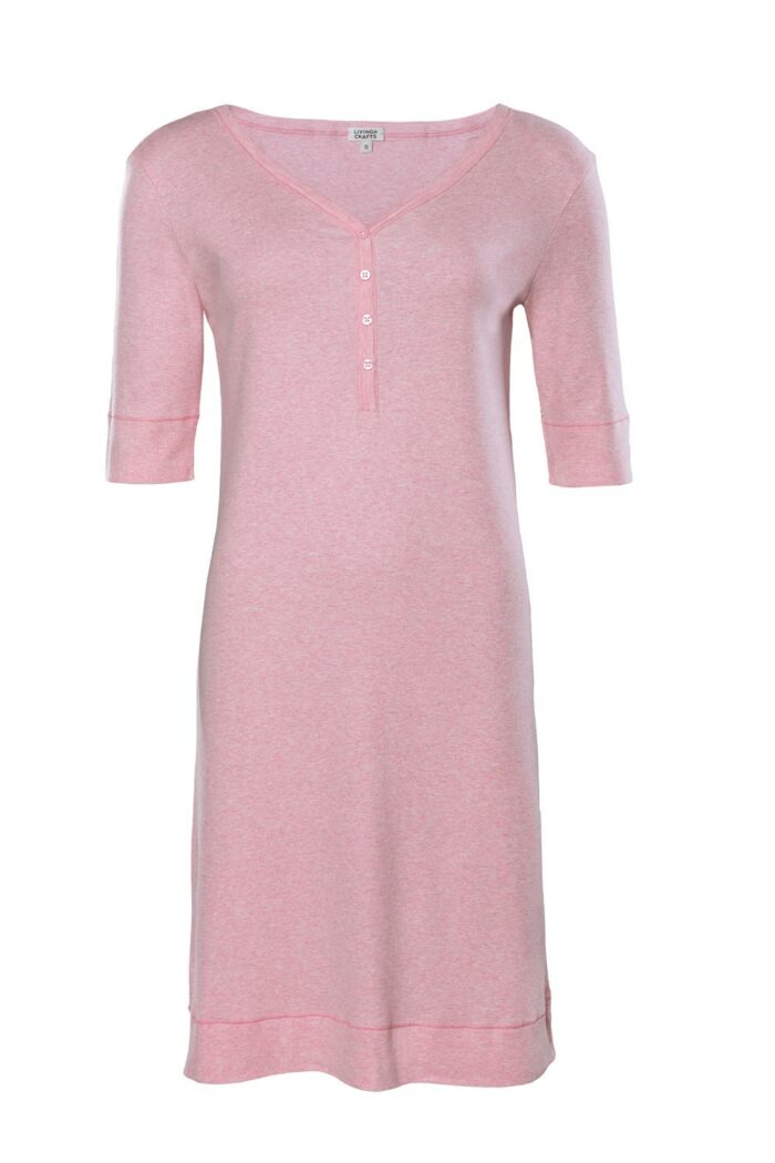 Nachthemd V-hals roze
