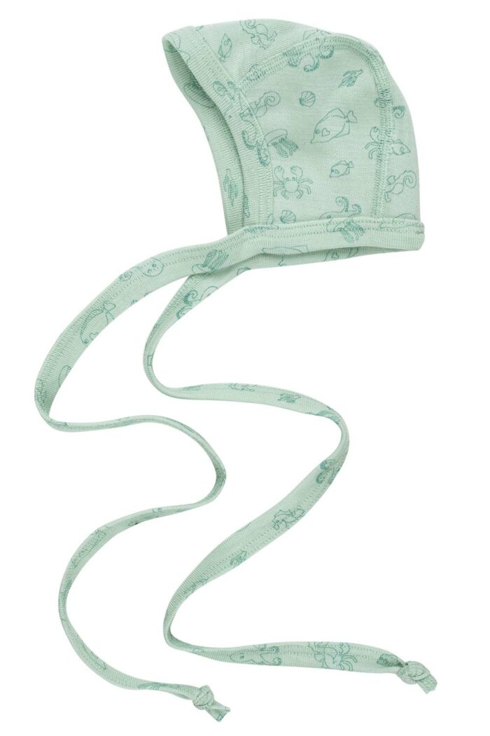 Babymutsje mintgroen print