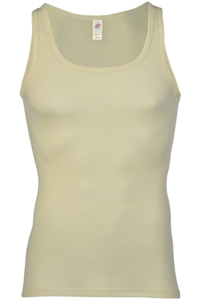 Herensinglet wol zijde ecru