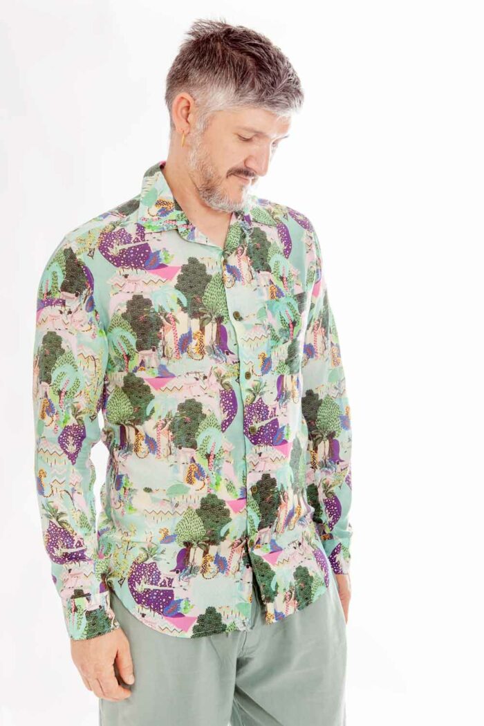 Overhemd met tropische print