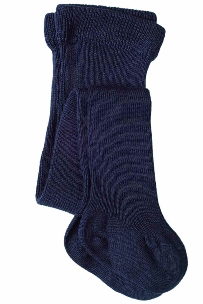 Maillot wol en katoen donkerblauw