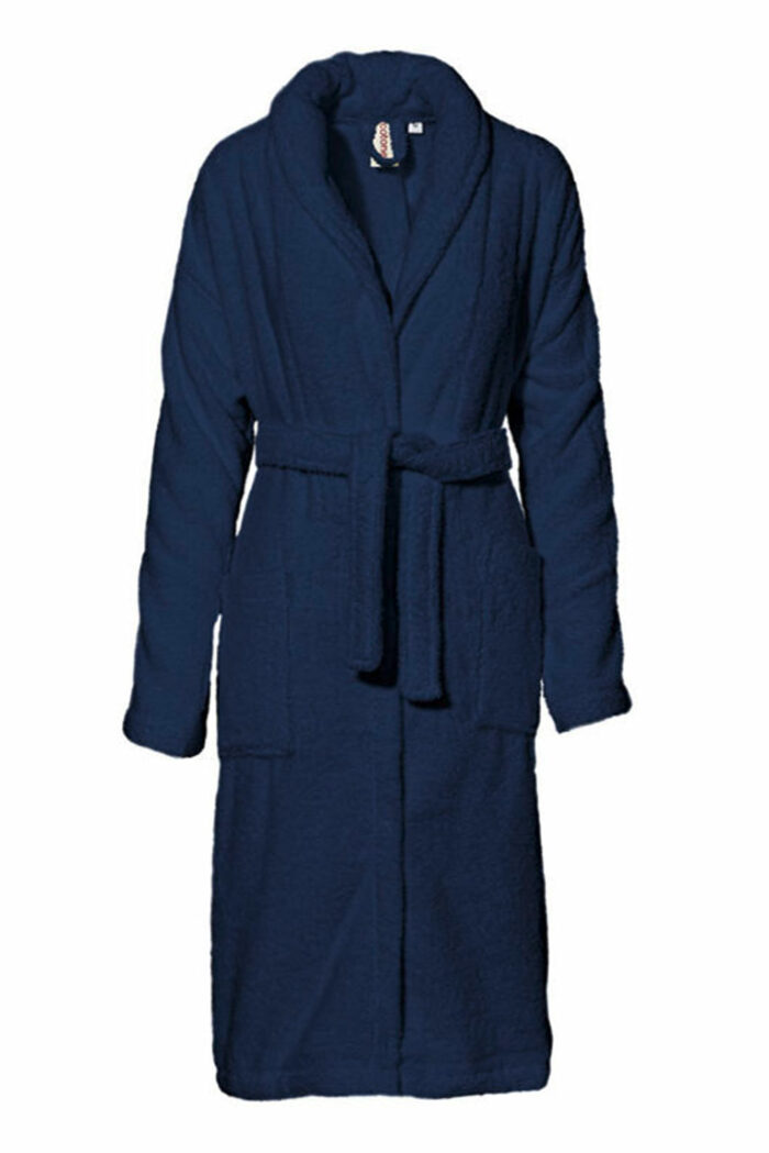 Badjas badstof deluxe blauw