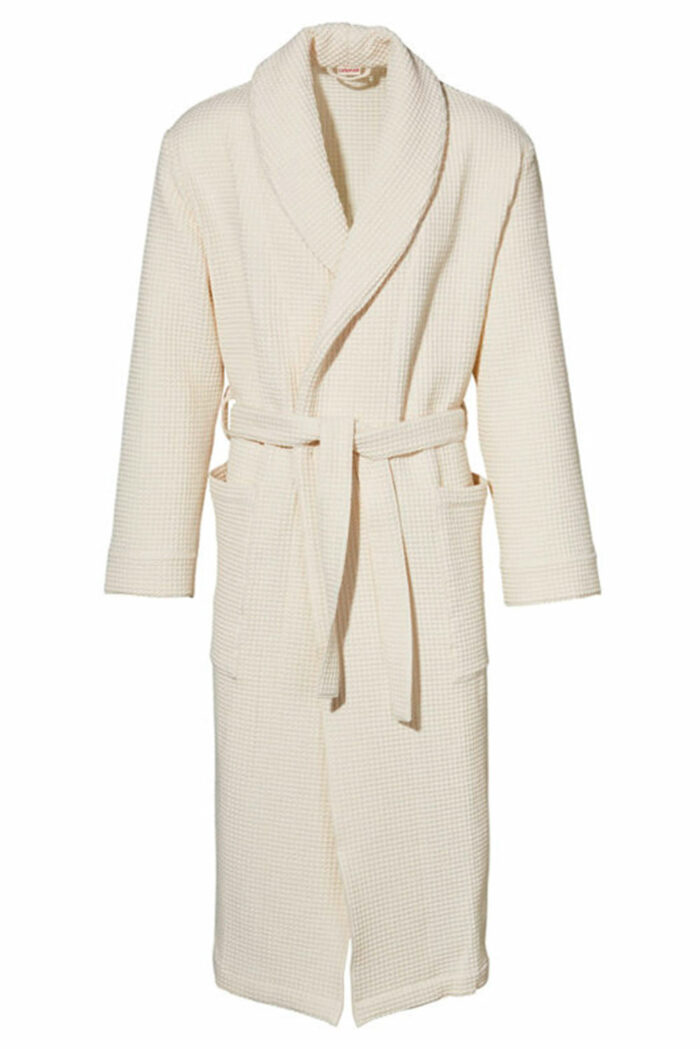 Badjas wafeldoek off-white