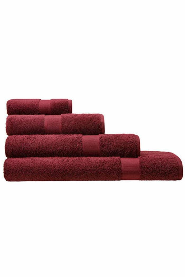 Badtextiel biokatoen bordeauxrood
