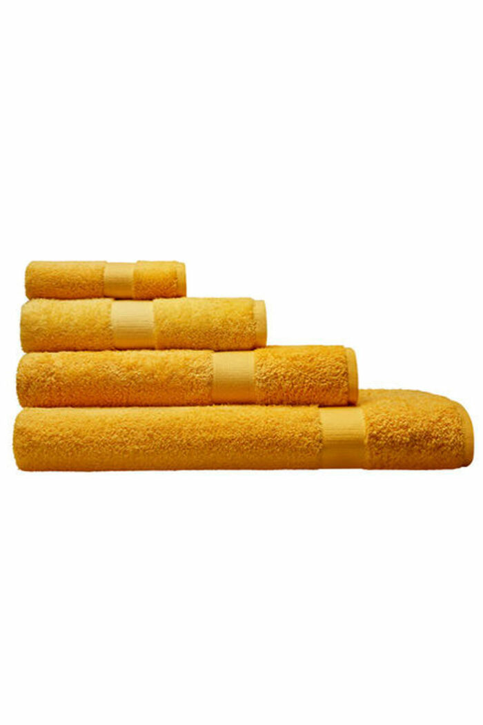 Badtextiel biokatoen geel