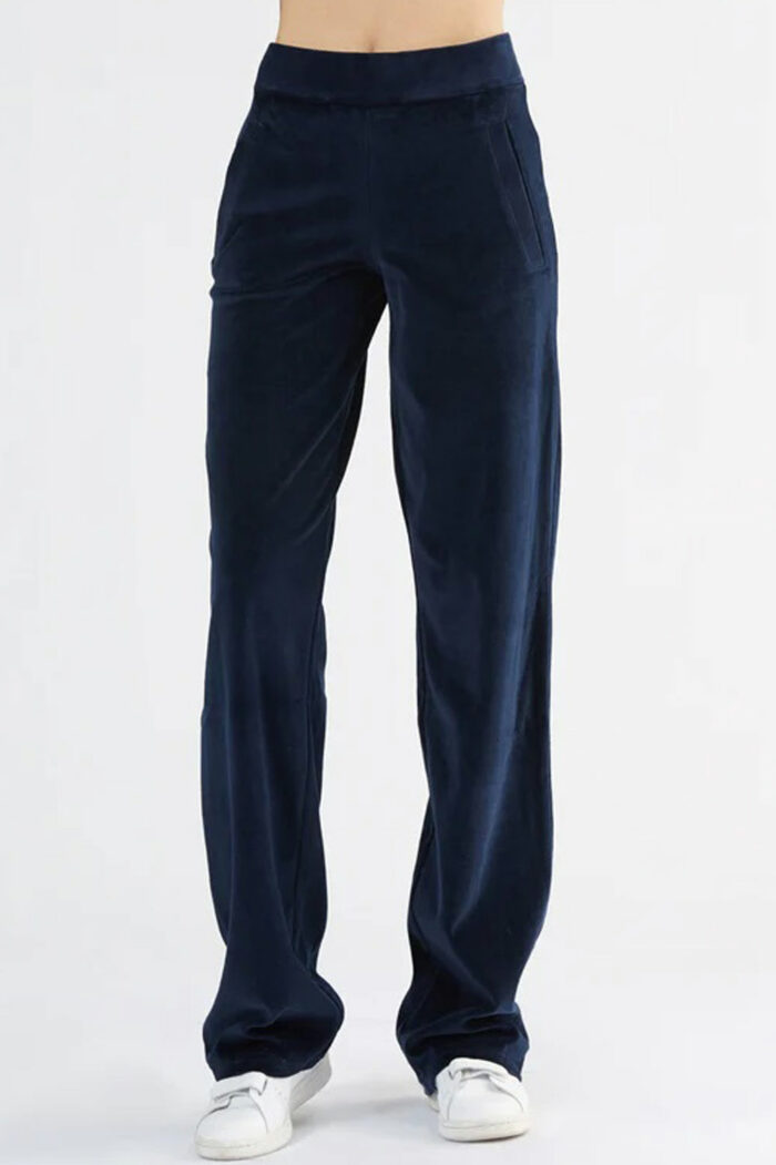 Velours huisbroek donkerblauw