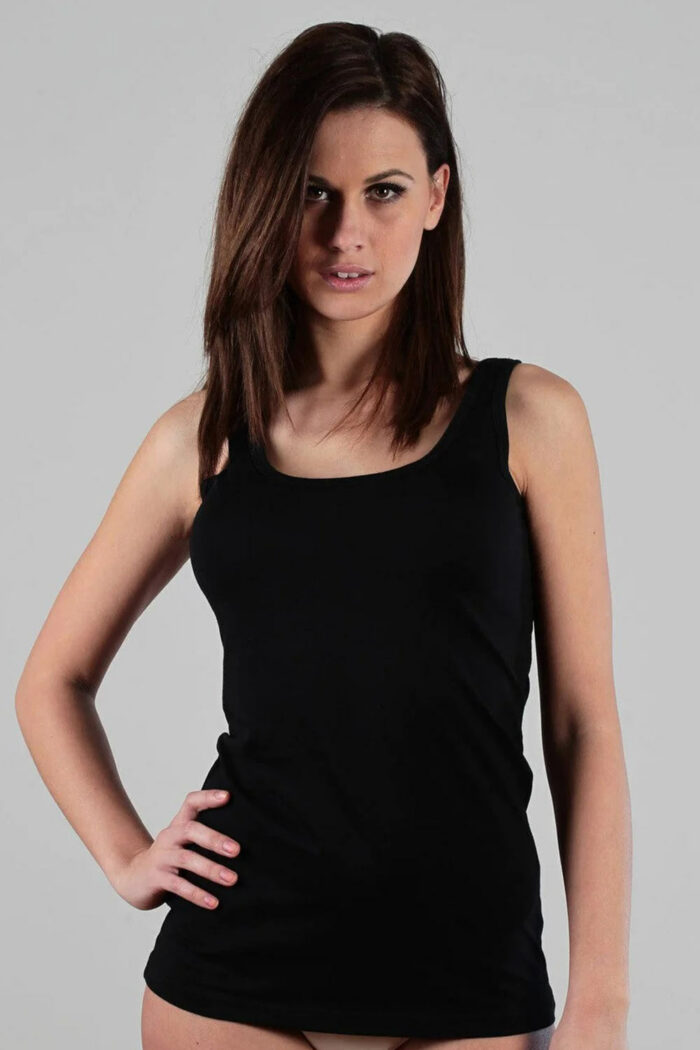 Tanktop van biokatoen - zwart