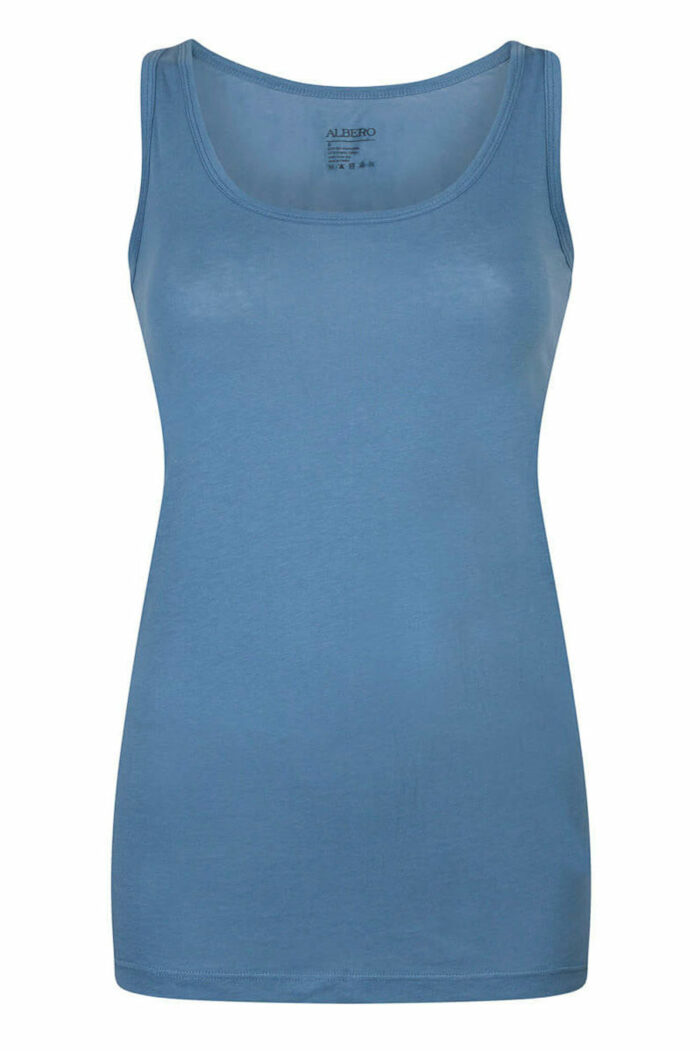 Tanktop van biokatoen - denimblauw