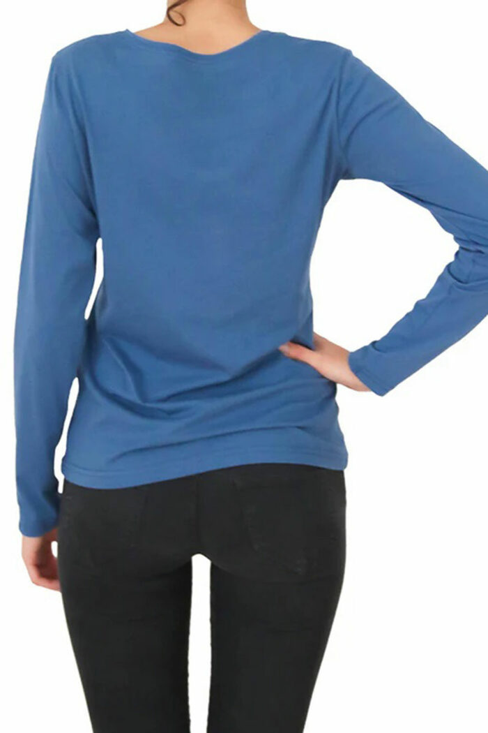 Shirt lange mouw 100% biokatoen - denim blauw - Afbeelding 2