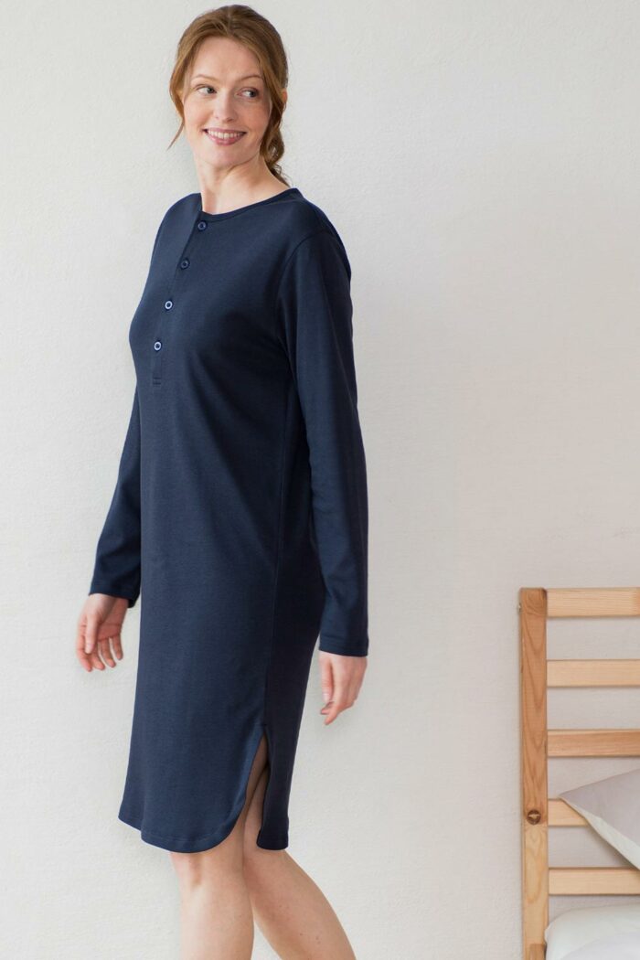 Nachthemd unisex navy - Afbeelding 2