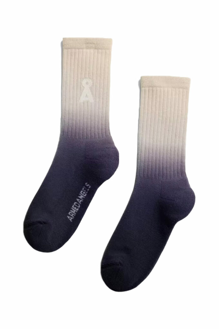 Sportsokken creme-blauw